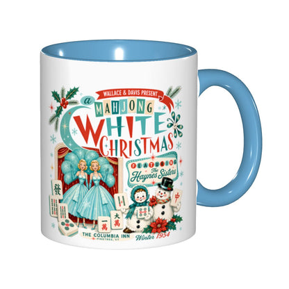 Mahjong White Christmas Nostalgic Haynes Sister Holiday Gift Mug