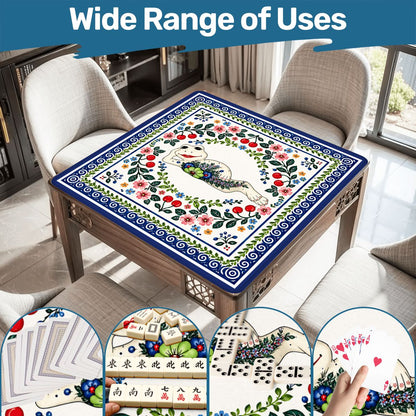 Cherry Toad Polish Pottery Inspired Mahjong Mat - Splash Of Mahj And Color Co.