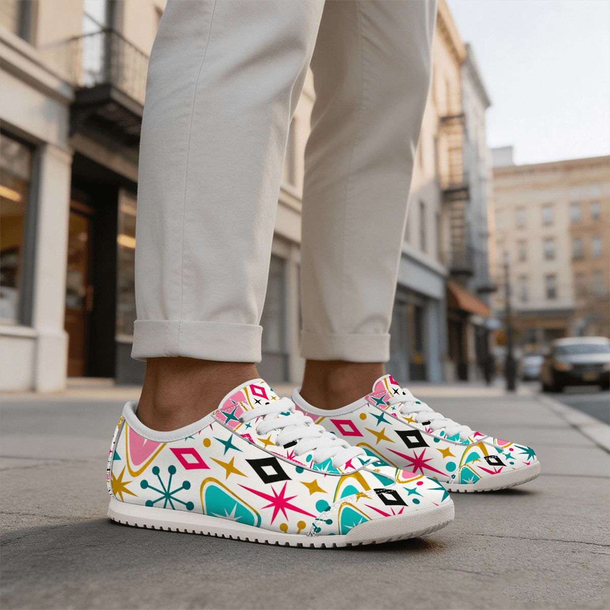 Funny Mahjong Lover I Don't Give A Bam Retro Casual Sneakers