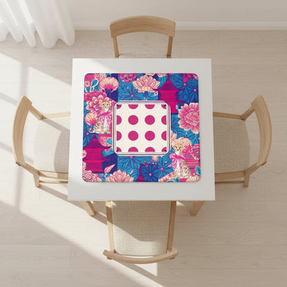 Cheetah Dynasty Pink Pagoda Mahjong Mat - Splash of Color Co.