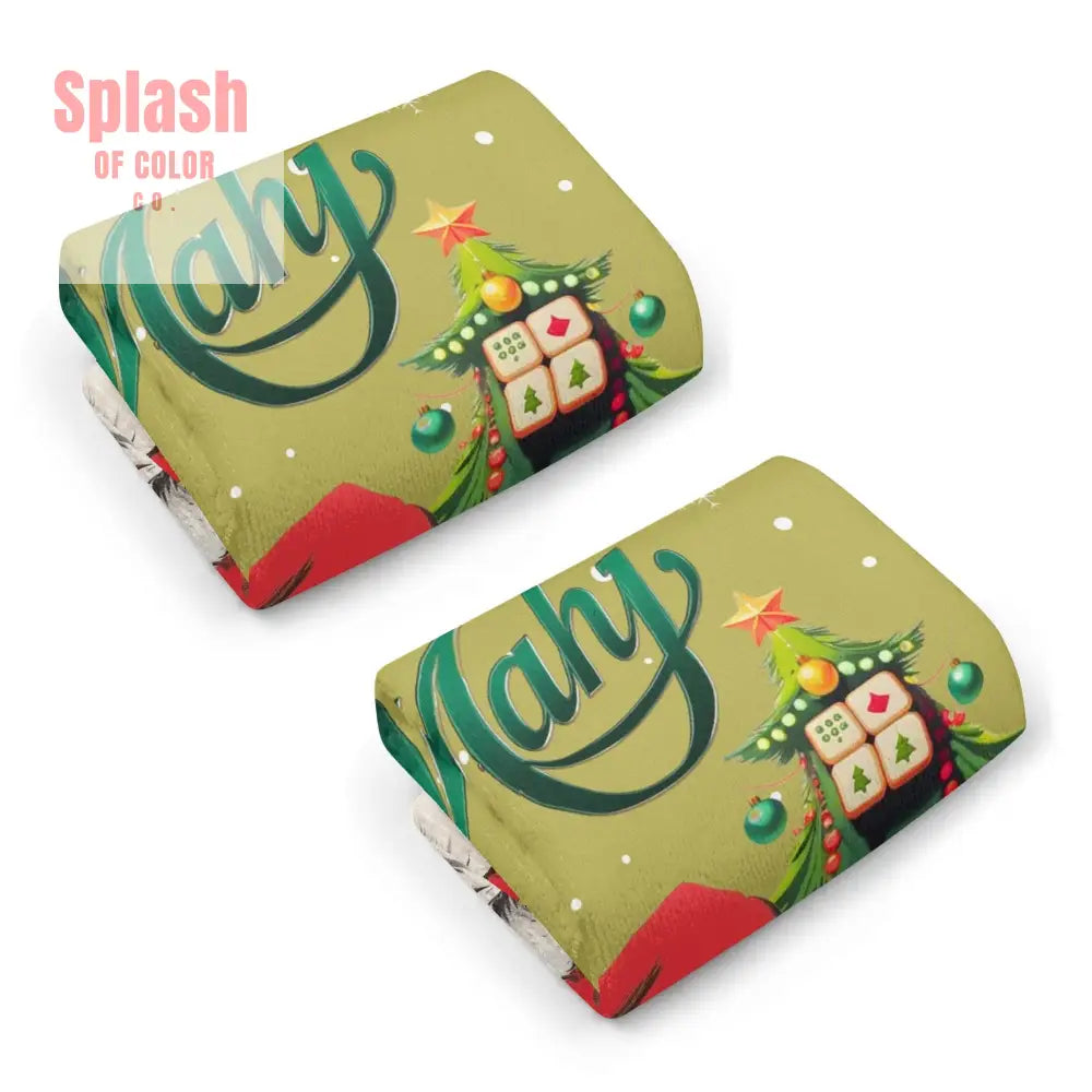 Festive Fun Mahjong Christmas Dishtowels Hostess Gifts Merry Mahj Tree And Vintage Santa