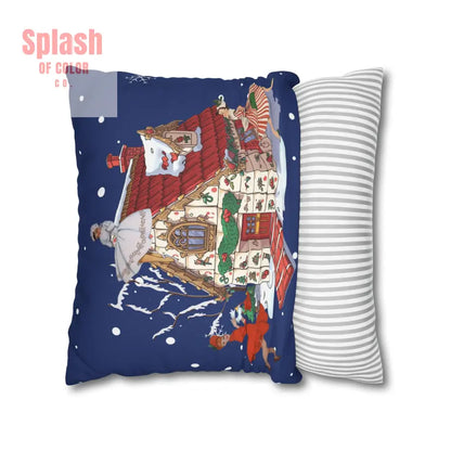 Festive Mahjong Christmas House Pillowcase Whimsical Mahj Gals Holiday Decor Pillow Cover Only Home Decor
