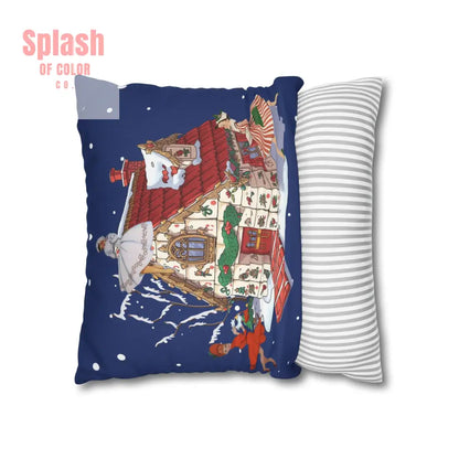 Festive Mahjong Christmas House Pillowcase Whimsical Mahj Gals Holiday Decor Pillow Cover Only Home Decor