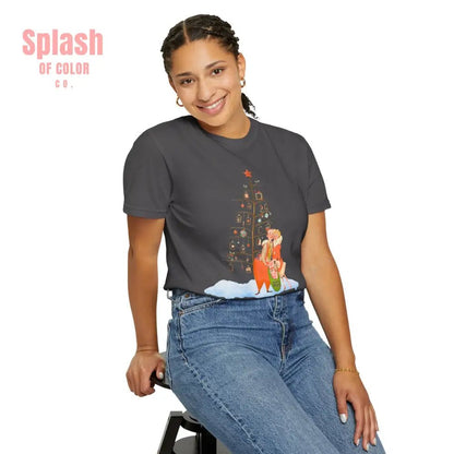 Festive Mahjong Holiday Christmas Whimsical Nostalgic Christmas Unisex T-Shirt with Holiday Cheer Design - Splash of Color co.