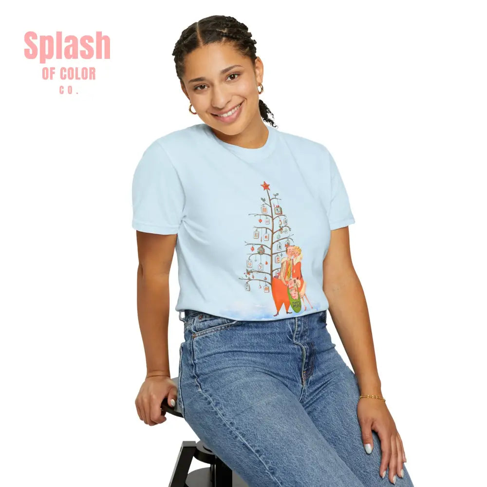 Festive Mahjong Holiday Christmas Whimsical Nostalgic Christmas Unisex T-Shirt with Holiday Cheer Design - T-Shirt