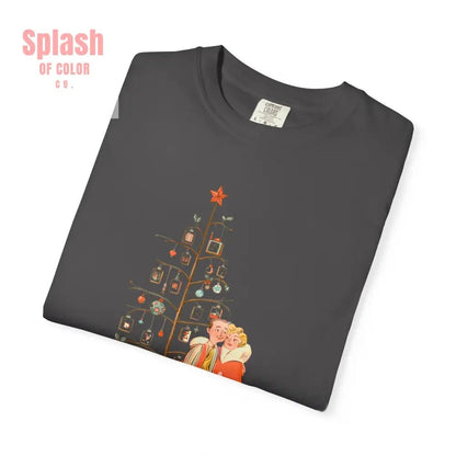 Festive Mahjong Holiday Christmas Whimsical Nostalgic Christmas Unisex T-Shirt with Holiday Cheer Design - Splash of Color co.