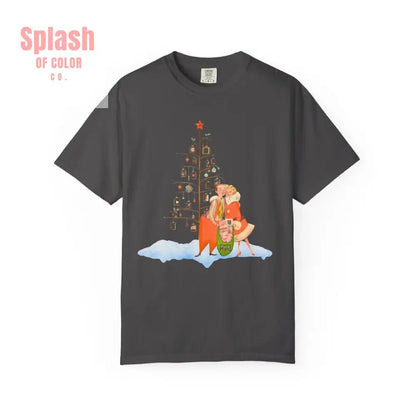 Festive Mahjong Holiday Christmas Whimsical Nostalgic Christmas Unisex T-Shirt with Holiday Cheer Design - Splash of Color co.