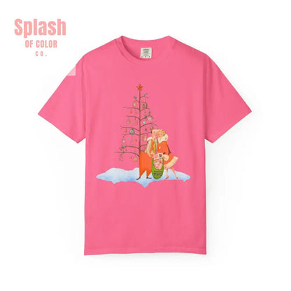 Festive Mahjong Holiday Christmas Whimsical Nostalgic Christmas Unisex T-Shirt with Holiday Cheer Design - Splash of Color co.