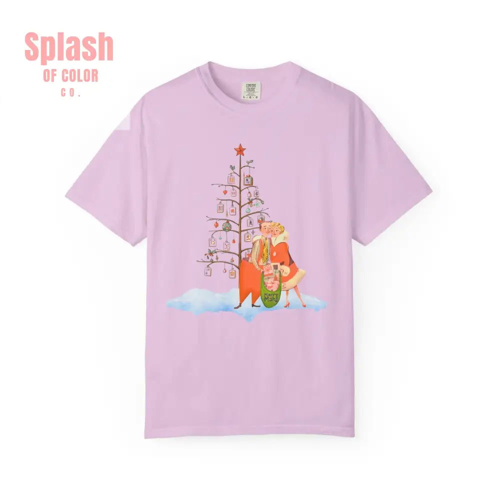 Festive Mahjong Holiday Christmas Whimsical Nostalgic Christmas Unisex T-Shirt with Holiday Cheer Design - T-Shirt