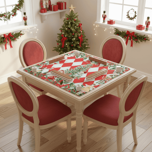 Nutty For Mahjong, Nutcracker Ballerinas, Watercolor Christmas Mahjong Mat - Splash of Color Co.