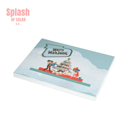 Festive Merry Mahjong Postcard Christmas Card Bundle | Holiday Greetings for Players | Fun Gift for Friends & Family