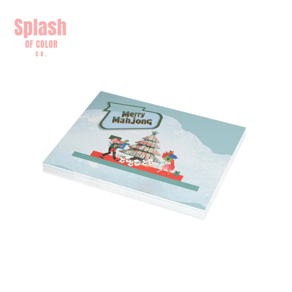 Festive Merry Mahjong Postcard Christmas Card Bundle | Holiday Greetings for Players | Fun Gift for Friends & Family
