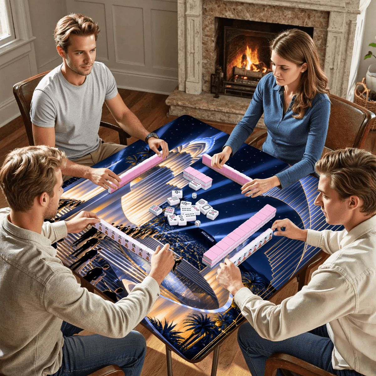 Hollwood Glam Art Deco Custom Mahjong Mat