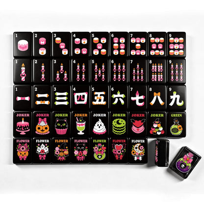 Love Potion Gothic Dessert Halloween Mahjong Tiles And Carry Case