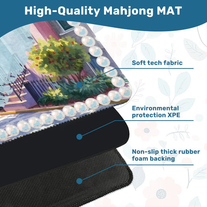 Charleston South Carolina Mahjong Mat Rainbow Row Palmetto State - Splash of Color Co.