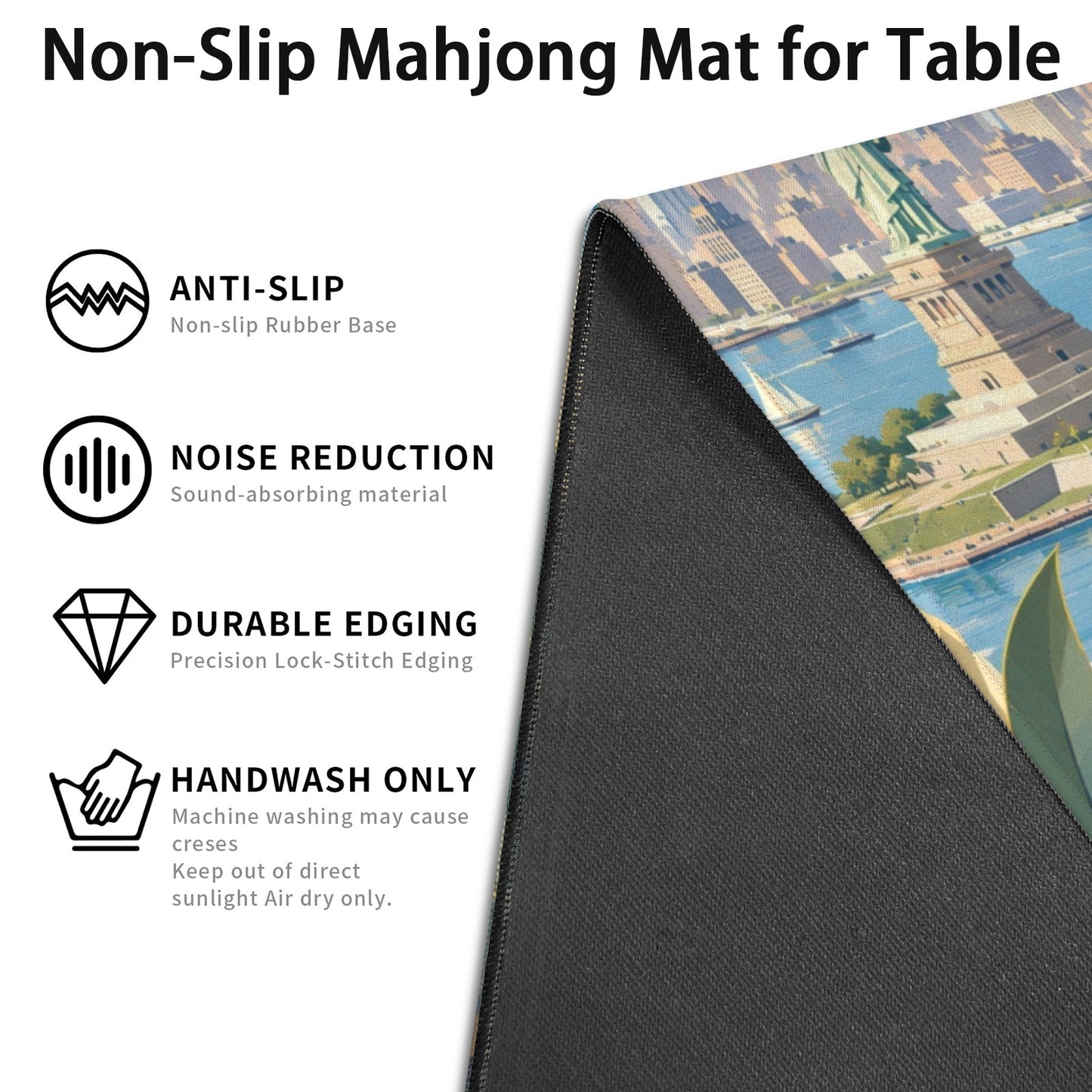 Art Deco New York City Mahjong Mat 33x33
