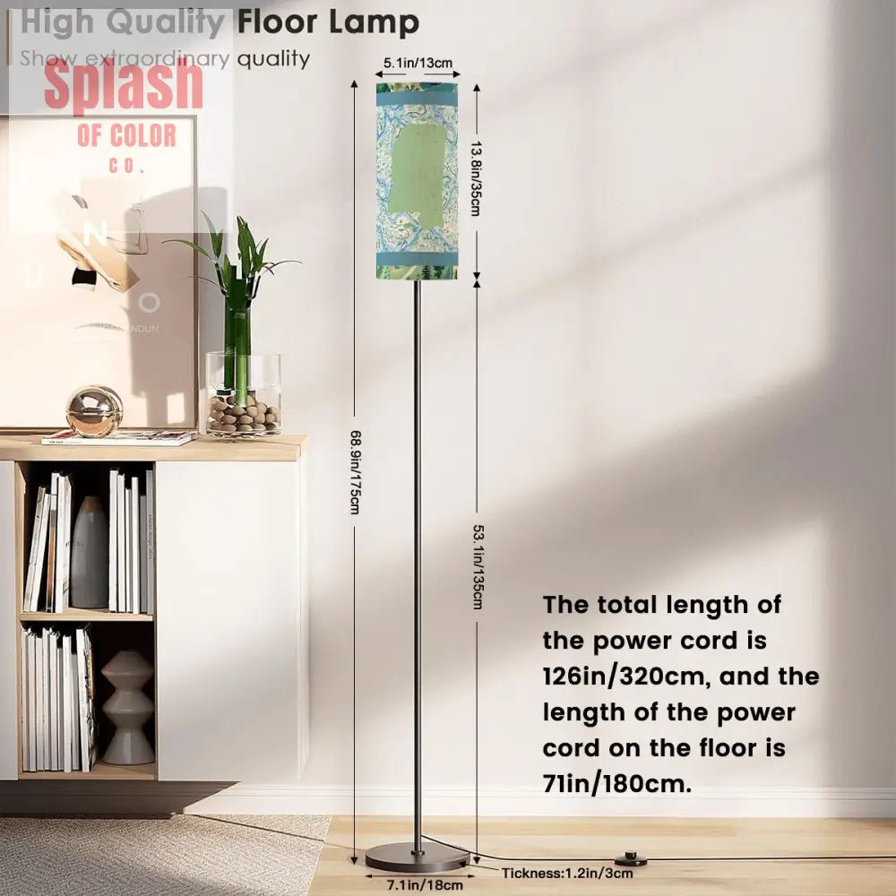 State Of Mississippi, Rivers Will Run Book Nook Modern Floor Lamp - Splash of Color co.