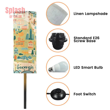 Floor Lamp Modern Standing Lamp (Made in USA) - One Size - Floor Lamps