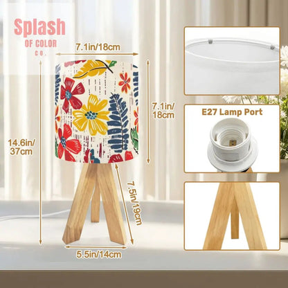Floral Heritage Collection, Desk Reading Modern Tripod Table Lamp - Splash of Color co.