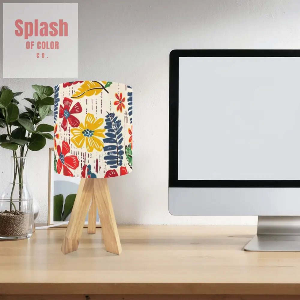 Floral Heritage Collection, Desk Reading Modern Tripod Table Lamp - Splash of Color co.