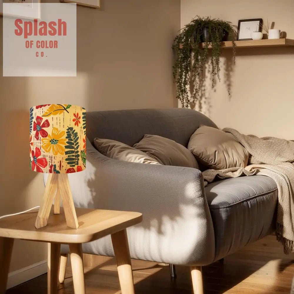 Floral Heritage Collection, Desk Reading Modern Tripod Table Lamp - Splash of Color co.