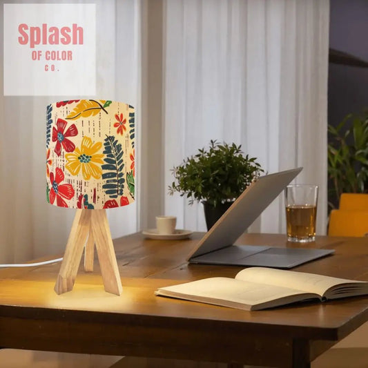 Floral Heritage Collection, Desk Reading Modern Tripod Table Lamp - Splash of Color co.