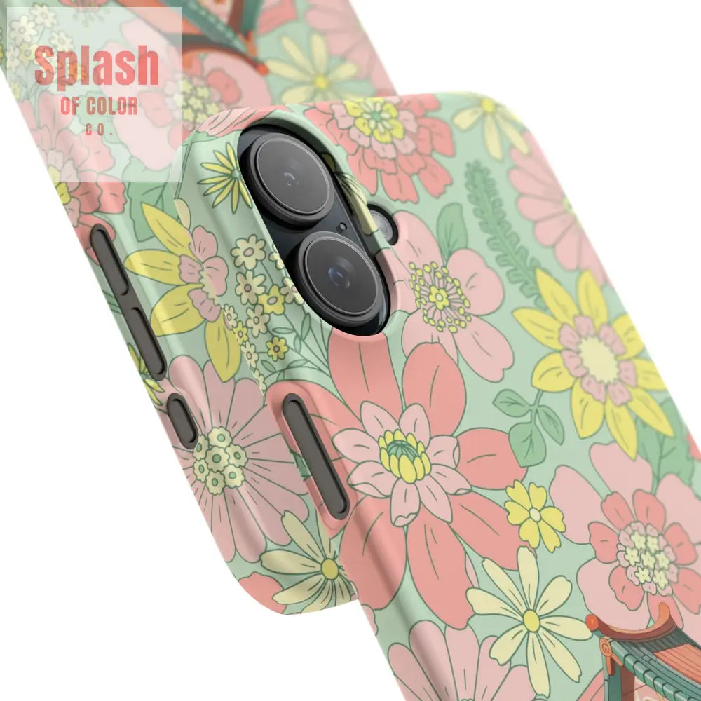 Floral Heritage Mahjong Lover Phone Case Cute Mahj Gift Phone Case