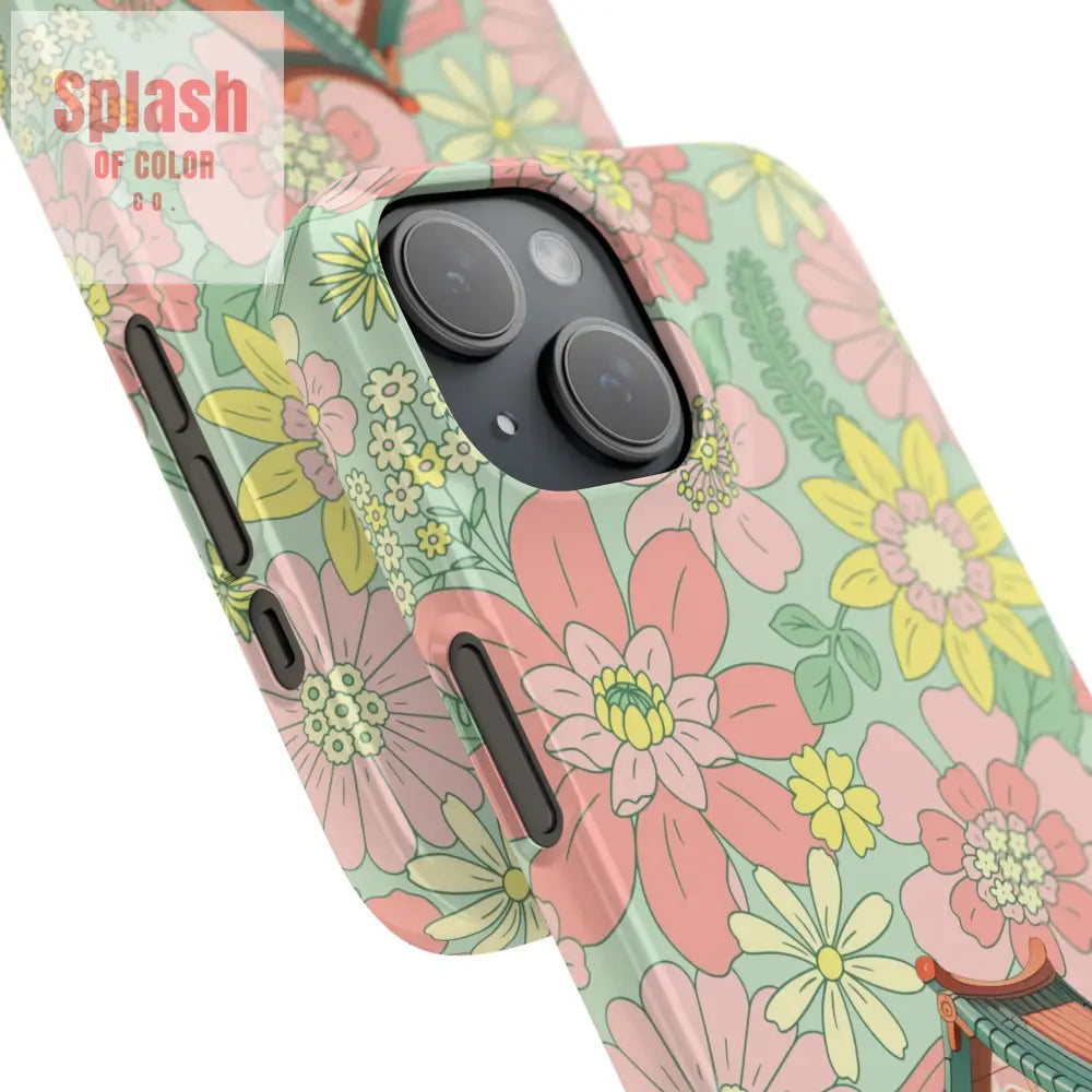 Floral Heritage Mahjong Lover Phone Case Cute Mahj Gift Phone Case
