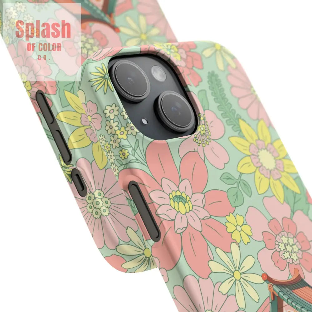 Floral Heritage Mahjong Lover Phone Case Cute Mahj Gift Phone Case