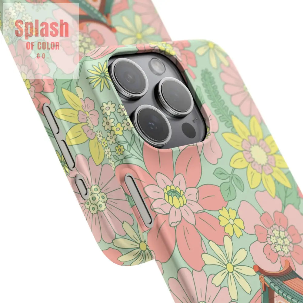 Floral Heritage Mahjong Lover Phone Case Cute Mahj Gift Phone Case