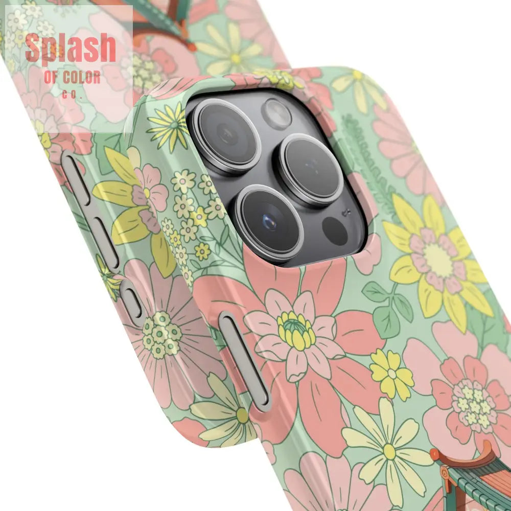 Floral Heritage Mahjong Lover Phone Case Cute Mahj Gift Phone Case