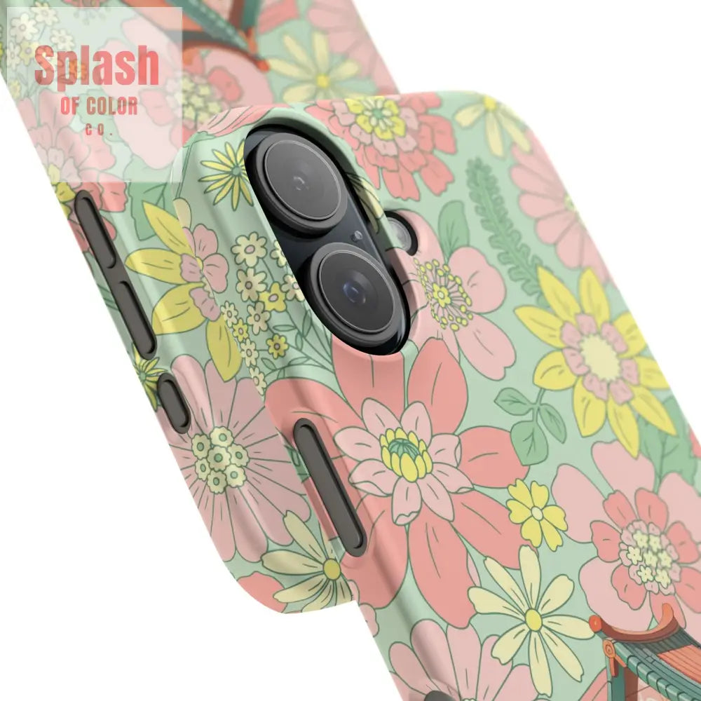 Floral Heritage Mahjong Lover Phone Case Cute Mahj Gift Phone Case