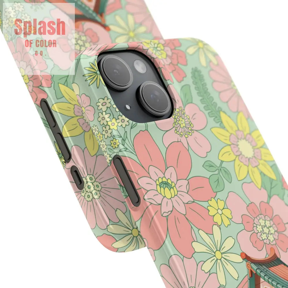 Floral Heritage Mahjong Lover Phone Case Cute Mahj Gift Phone Case
