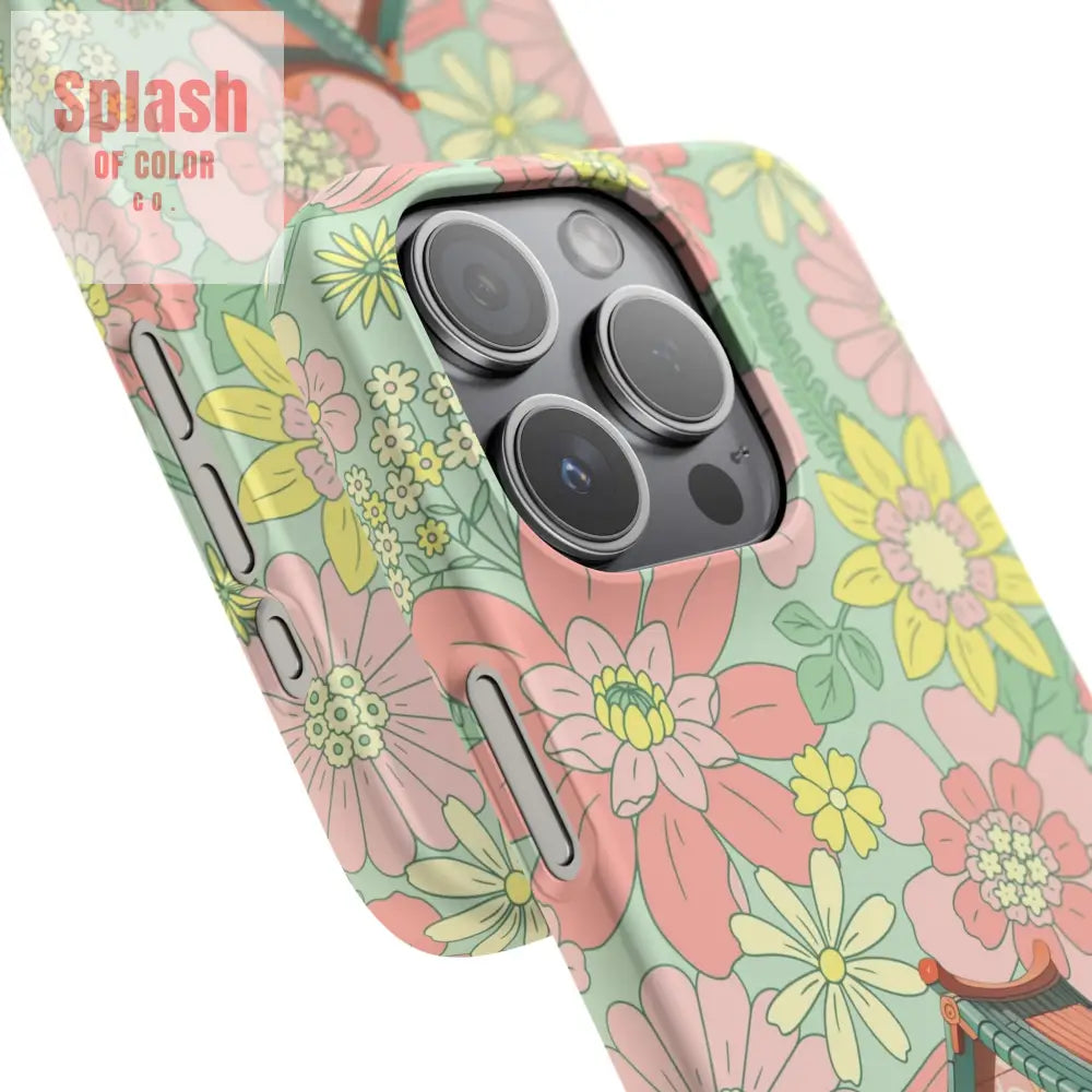 Floral Heritage Mahjong Lover Phone Case Cute Mahj Gift Phone Case