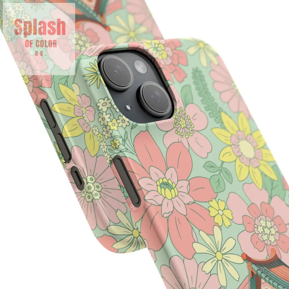 Floral Heritage Mahjong Lover Phone Case Cute Mahj Gift Phone Case