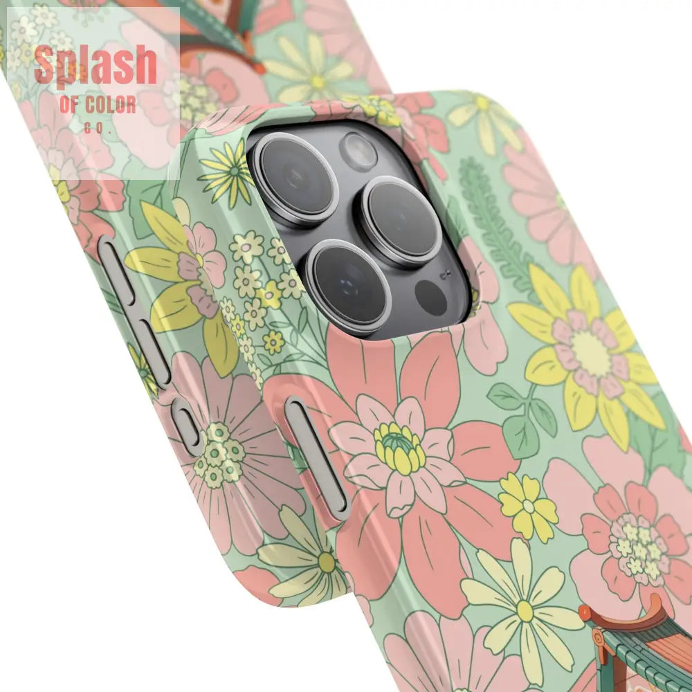 Floral Heritage Mahjong Lover Phone Case Cute Mahj Gift Phone Case