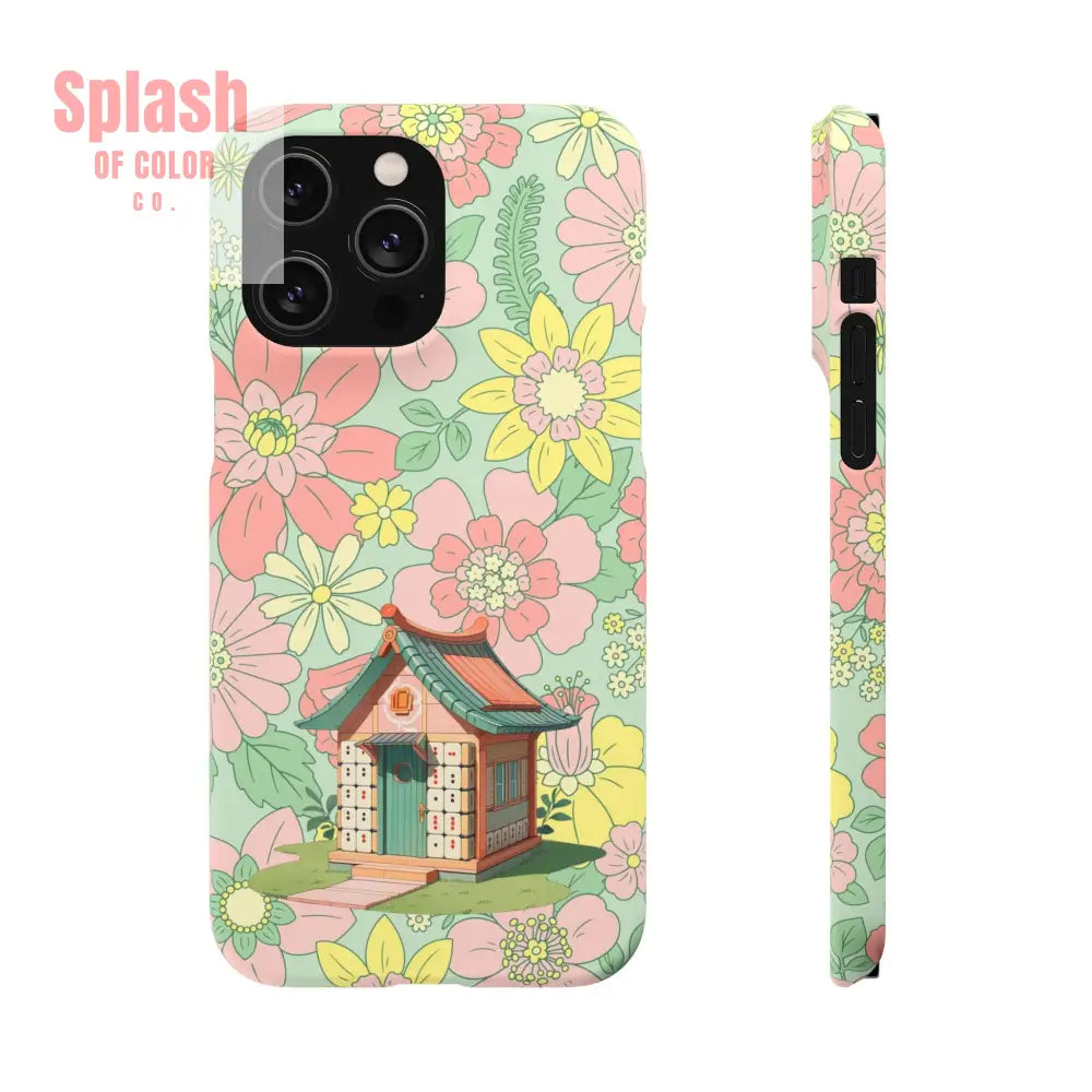 Floral Heritage Mahjong Lover Phone Case Cute Mahj Gift iPhone 14 Pro Max / Matte Phone Case