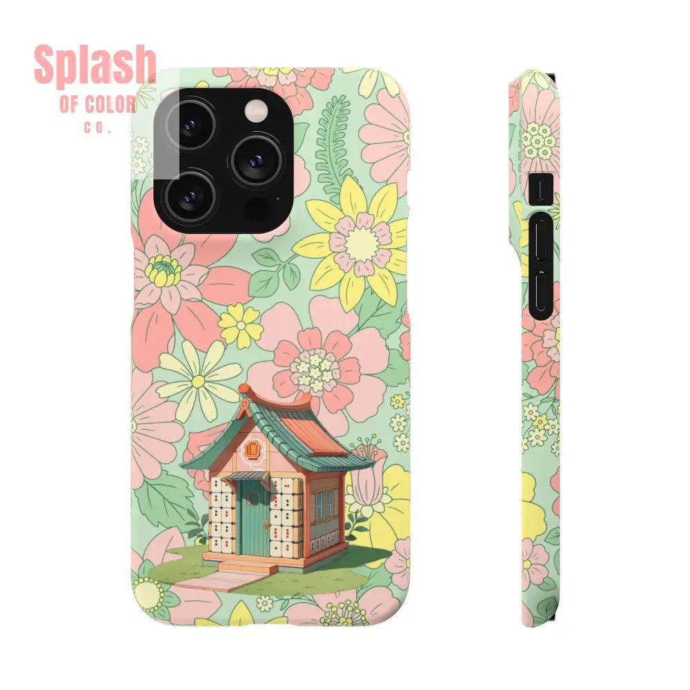 Floral Heritage Mahjong Lover Phone Case, Cute Mahj Gift - Splash of Color co.