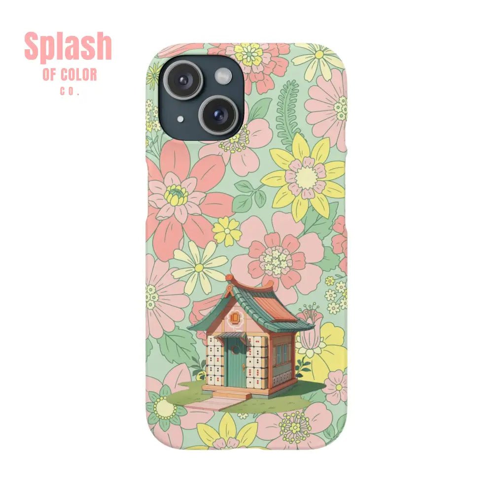 Floral Heritage Mahjong Lover Phone Case, Cute Mahj Gift - Splash of Color co.