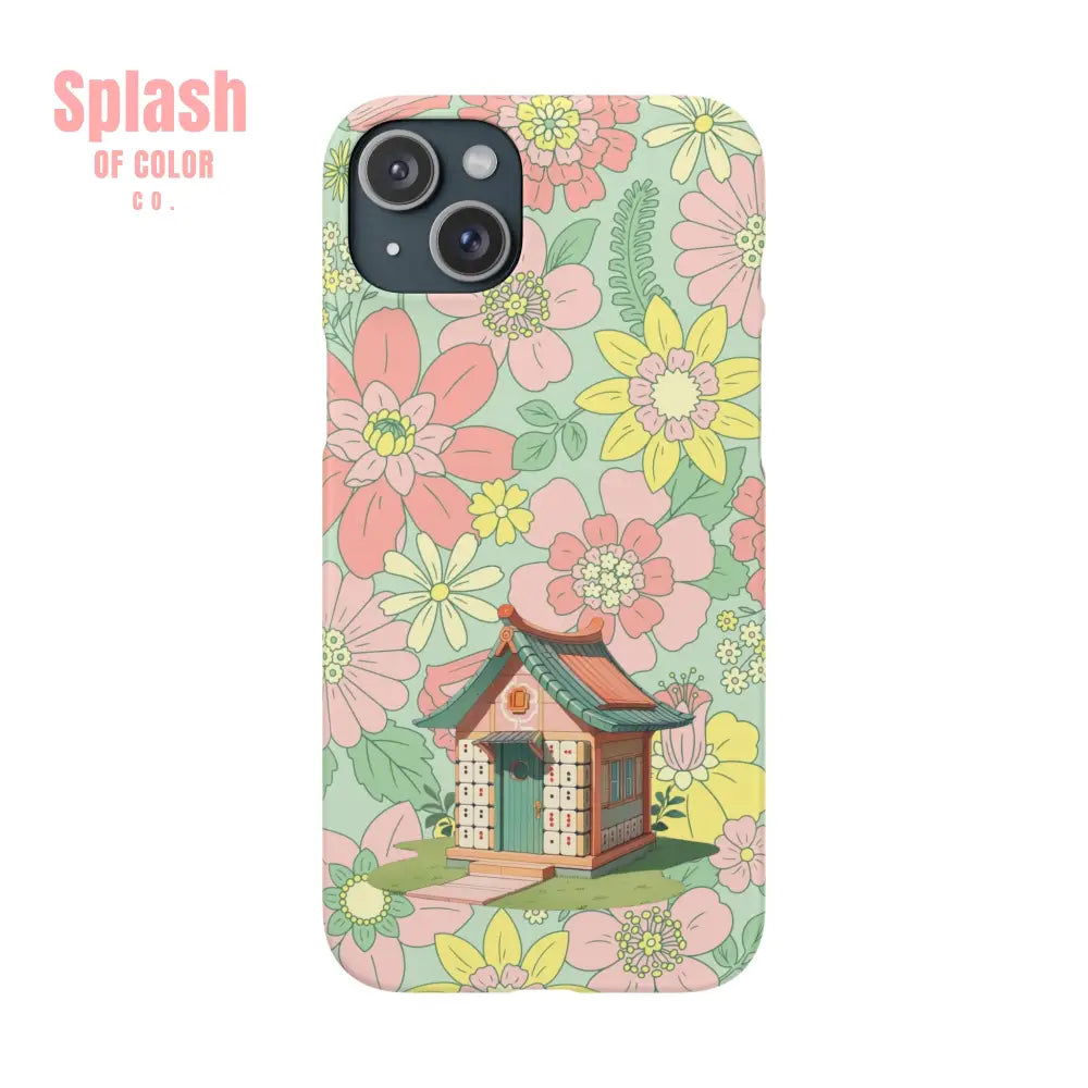 Floral Heritage Mahjong Lover Phone Case Cute Mahj Gift iPhone 15 Plus / Matte Phone Case