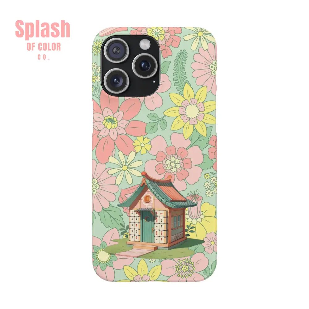 Floral Heritage Mahjong Lover Phone Case, Cute Mahj Gift - Splash of Color co.