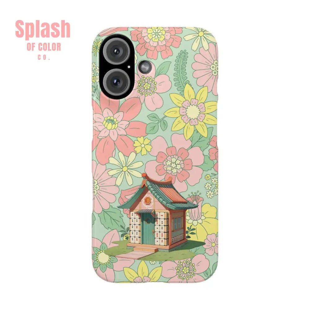 Floral Heritage Mahjong Lover Phone Case, Cute Mahj Gift - Splash of Color co.