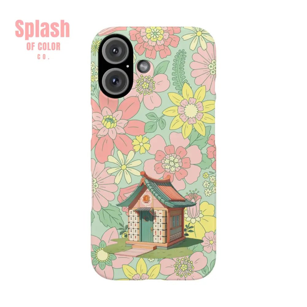Floral Heritage Mahjong Lover Phone Case, Cute Mahj Gift - Splash of Color co.