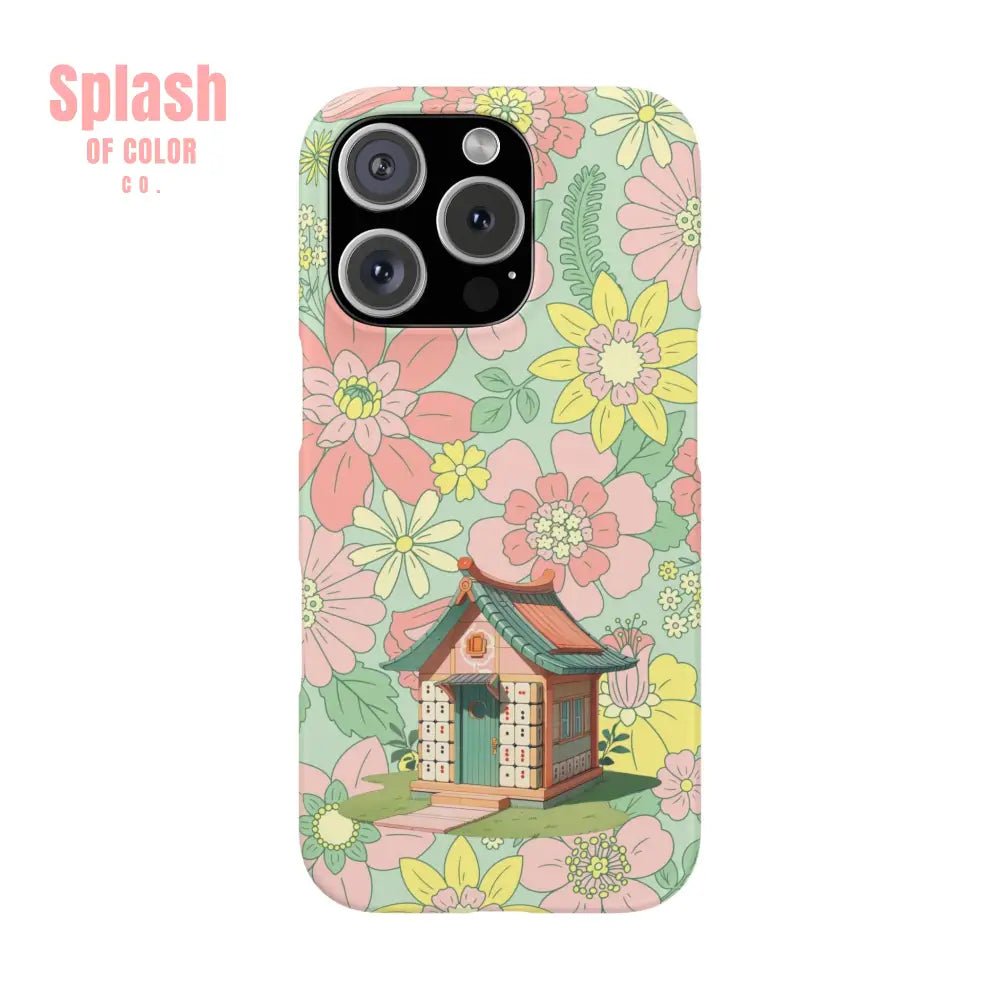 Floral Heritage Mahjong Lover Phone Case, Cute Mahj Gift - Splash of Color co.