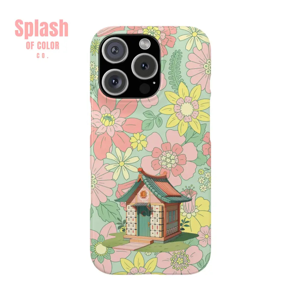 Floral Heritage Mahjong Lover Phone Case Cute Mahj Gift iPhone 16 Pro / Glossy Phone Case