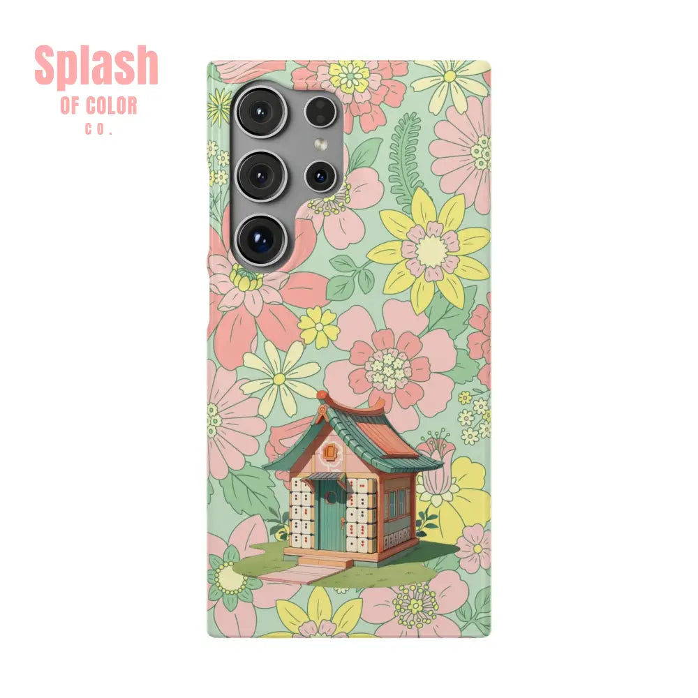 Floral Heritage Mahjong Lover Phone Case Cute Mahj Gift Samsung Galaxy S24 Ultra / Glossy Phone Case