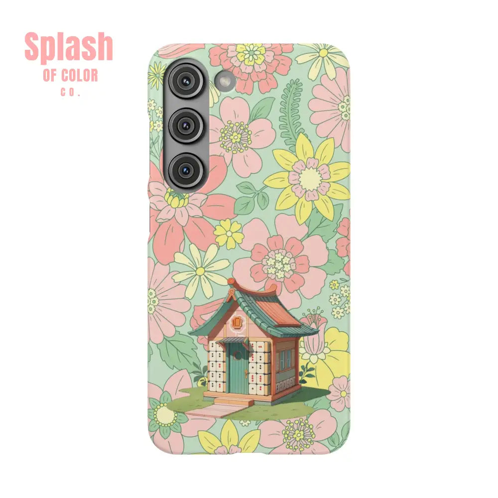 Floral Heritage Mahjong Lover Phone Case Cute Mahj Gift Samsung Galaxy S23 / Matte Phone Case