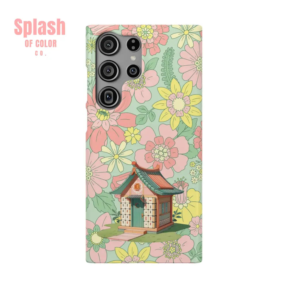 Floral Heritage Mahjong Lover Phone Case Cute Mahj Gift Samsung Galaxy S23 Ultra / Glossy Phone Case