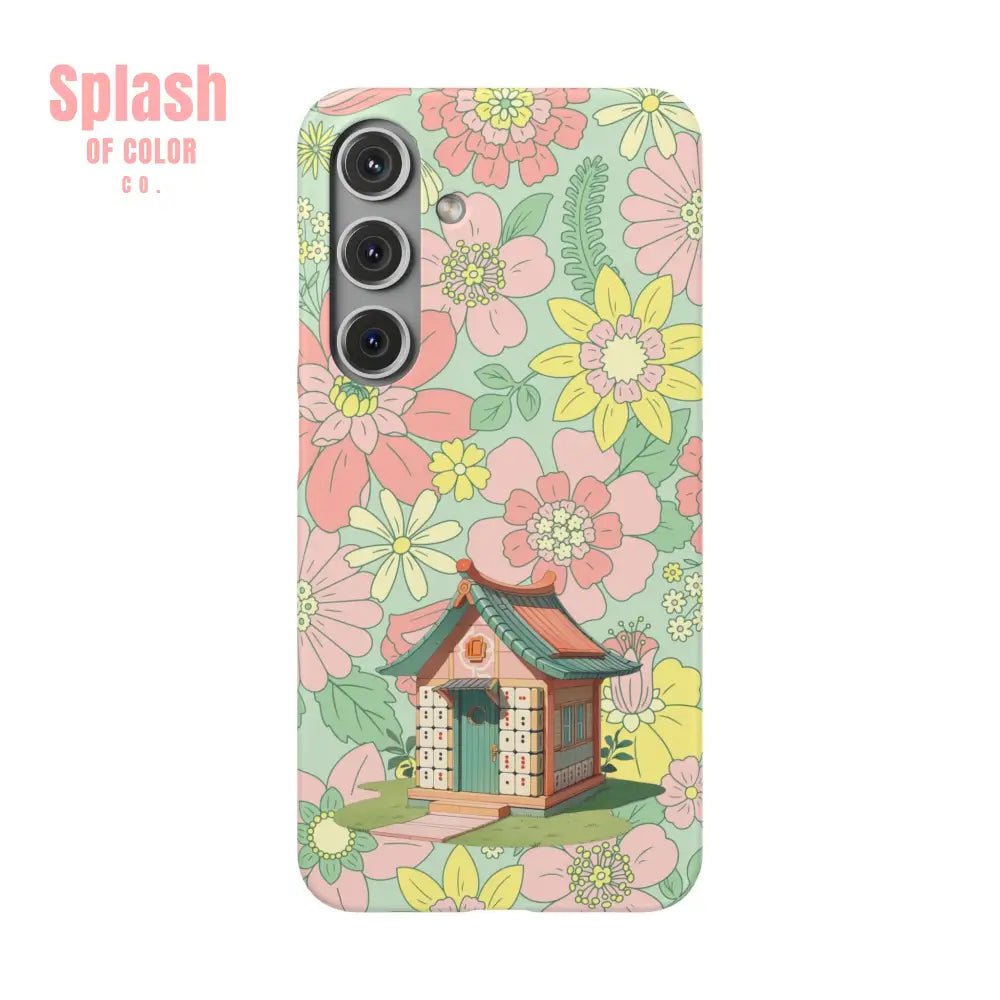 Floral Heritage Mahjong Lover Phone Case, Cute Mahj Gift - Splash of Color co.