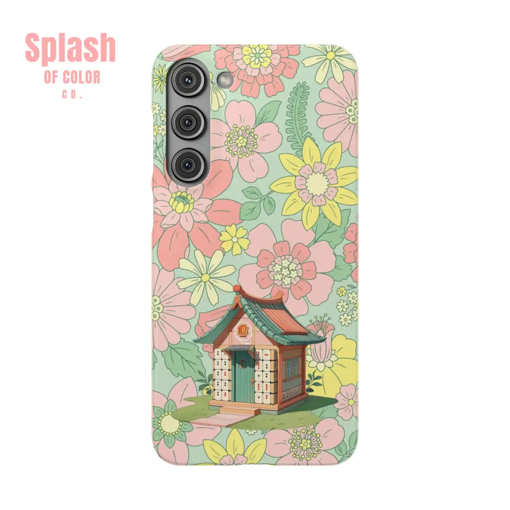 Floral Heritage Mahjong Lover Phone Case Cute Mahj Gift Samsung Galaxy S23 Plus / Glossy Phone Case